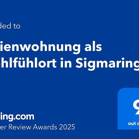 Ferienwohnung Als Wohlfuehlort In Sigmaringen Eksteriør bilde